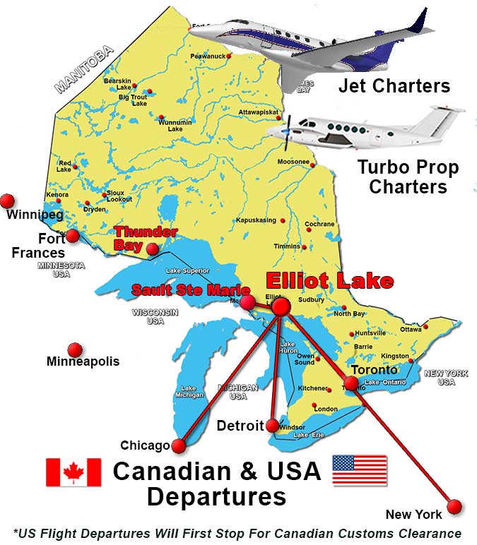 Elliot Lake Charter Flights
